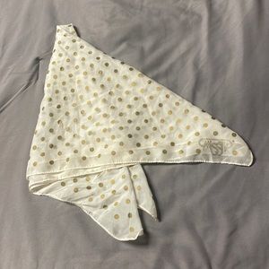 Missty Vintage White with gold polkadot scarf Made in Italy